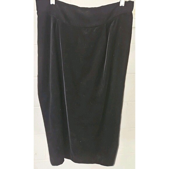 VTG Scott McClintock Velvet Jacket Skirt Set Black Gold Evening New Old Stock - Picture 6 of 16